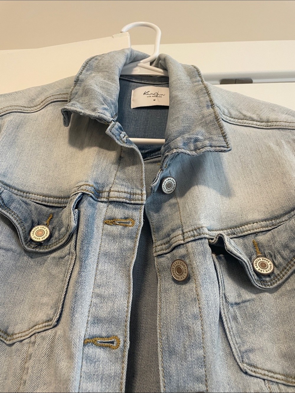 KanCan Light Wash Denim Jacket - Light Blue - Picture 3 of 6